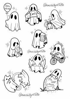 halloween coloring pages with ghost characters