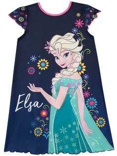 PRICES MAY VARY. Kids Disney Frozen Night Dress Even Olaf would approve of this beautiful night gown Features a design on either side One of Queen Elsa, while the other has a print of sister Anna A royal addition to your ice princesses' wardrobe Officially licensed Disney merchandise Girls Frozen Nightie. A night dress so beautiful it is worth melting for! Your ice princess will simply love this night gown in navy, which has a wonderful design on either side. One side displays a print of Queen o Elsa Sister, Anna Et Elsa, Frozen Outfits, Frozen Fever, Disney Colors, Queen Elsa, Girl Halloween, Frozen Disney, Ice Princess