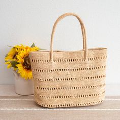 Elena Handbags Women's Large Soft Raffia Woven Summer Straw Tote Everyday Natural Fiber Beach Bag With Open Weave, Rectangular Natural Fiber Beach Bag With Open Weave, Rectangular Open Weave Crochet Straw Bag, Handwoven Straw Bag With Double Handle For Daily Use, Open Weave Natural Fiber Beach Bag, Handwoven Rectangular Straw Bag For Everyday Use, Natural Straw Bag With Open Weave For Everyday, Eco-friendly Straw Bag With Open Weave For Daily Use, Natural Open Weave Straw Bag For Everyday Use