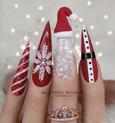 Get ready to sleigh the holiday season with our 60 Creative Christmas Nail Design Ideas for 2023! From festive red and green classics to dazzling winter wonderland nails, these designs will make your manicure merry and bright. Whether you're an expert nail artist or a DIY enthusiast, there's a look here for everyone. #ChristmasNails #NailArt #HolidayManicure Light Nails, Festival Nails