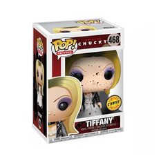 the pop vinyl figure is in a box with an image of a woman's face