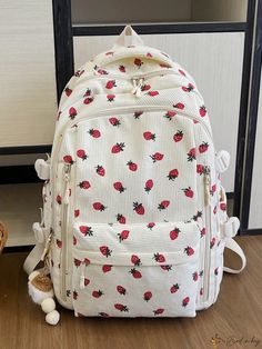 Bird in Bag - Women's Strawberry Backpack for Everyday Use Strawberry Backpack, Waterproof Baby, Mini Backpack Purse, Backpack Style, Classic Backpack, Diy Supplies, Changing Pad, Bird In Bag, Mini Backpack