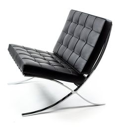 Mies van der Rohe Pavilion Chair - Bauhaus 2 Your House Industrial Steel Furniture, Mies Van Der Rohe Interior, Bauhaus Chairs, Mies Van Der Rohe Furniture, Modern Classic Chair, Tugendhat House, Famous Chairs, Classic Modern Furniture, Office Nyc