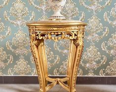 Vintage Gold Tone Faux Tusk & Black Laquer Glass Top Side Tables 1980s - Etsy