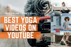 a woman doing yoga poses with the words best yoga videos on youtube