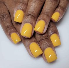 Plain Nail Designs, Short Fall Nail Designs, Short Fall Nail, College Diaries, Nail Designs For 2023, Overlay Nails, Cute Nail Colors, Yellow Nail, Nude Nail Polish