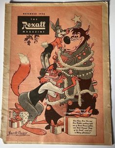 an old comic book with a fox and other animals on it's front cover