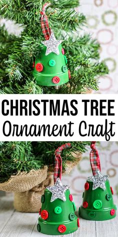 christmas tree ornament craft made from plastic cups