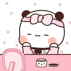 a cartoon character sitting at a table next to a jar of jelly and spoons