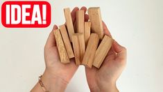 two hands holding small wooden blocks with the word idea above them that reads, i'm not sure what to do