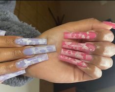 Long Acrylic Nail Designs, Colored Acrylic Nails, Dope Nail Designs, Long Acrylic Nails Coffin, Exotic Nails, Acrylic Nails Coffin Pink, Long Square Acrylic Nails, Unique Acrylic Nails, Nail Swag