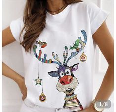 White Cartoon, New Tone, Paint Shirts, Short Sleeve Pattern, Sleeve Pattern, Cartoon Print, Short Sleeve Top