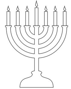 a menorah with five candles on it