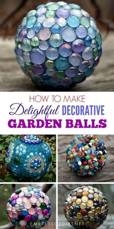 how to make beautiful decorative garden balls from glass beads and other things you can find in the store