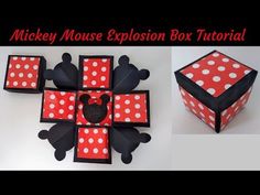 Explosion Box Tutorial | Mickey Mouse Explosion Box - YouTube Explosion Box Tutorial, Box Tutorial, Explosion Box, Christmas Craft, Disneyland, Christmas Crafts, Step By Step, Arts And Crafts, Disney