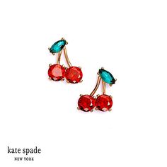 New Kate Spade Red Cherry Stud Earrings See Photos For Details Prices Are Firm Unless Bundled 20% Off Bundles With 2+ Items Discounted Shipping On All Orders All Orders Ship Within 2 Business Days New Items Added Each Week Red Kate Spade Jewelry As Gift, Elegant Red Kate Spade Jewelry, Kate Spade Red Earrings For Gift, Kate Spade Earrings Stud, Kate Spade Studs, Bee Studs, Pink Jewels, Cherry Earrings, Kate Spade Jewelry