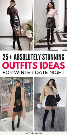 Outfits Ideas For Winter, Winter Date Night Outfit, Winter Night Outfit, Dinner Outfit Winter, Winter Birthday Outfit, Night Outfits Winter, Winter Date Outfits, Date Night Outfit Classy, Outfits Night Out