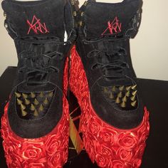 Size: 6 - Worn Only For A Photoshoot Dolls Kill Shoes, Cat Cave, Descendants, Dolls Kill, Black Red, Black And Red, Size 6, Women Accessories, Women Shoes