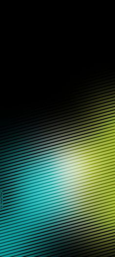 a black background with green, yellow and blue lines on it's diagonal stripes