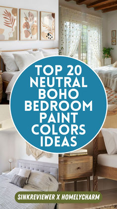 Finding the perfect wall color isn’t just about trends—it’s about creating a space that feels peaceful yet stylish. The right neutral tones make a boho space feel grounded while letting decor shine. Think sandy beige, soft taupe, and warm greys paired with natural textures. These neutral boho bedroom paint colors ideas bring out an earthy, calming feel while still allowing for creative layering with wood, rattan, and woven accents. The result? A room that feels effortlessly chic.