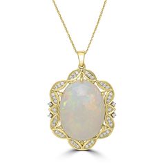 Gembleu-pendants-J17006-YG-1 Opal Necklaces, Oval Jewelry, Jewellery Design Sketches, Gemstone Jewellery, The Talk, Opal Stone, Yellow Gold Pendants, Diamond Set, Jewellery Design