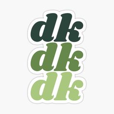 the words dfd are green and black sticker