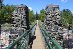 a bridge that has some rocks on it