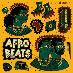 afro beats are featured in this poster