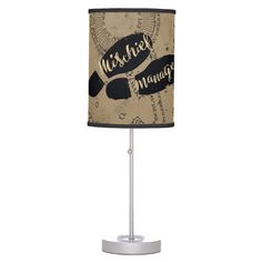 a lamp with a black shade on it that says,'my husband is married '