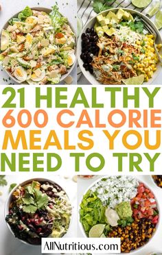 the cover of 21 healthy, 500 calorie meals you need to try