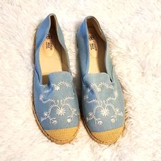 New! Cushion Walk Espadrilles. Floral Embroidery. Multiple For Sale Size 10 (Measurement In Photos) From Smoke And Cat Free Home *****Check Out My Other Great Items For Sale Lucky Brand, Gap, Abercrombie, Fashion Nova. Rae Dunn, Torrid, Starbucks, Disney, Patagonia, Columbia, Paige Bundle Any 2 Items And You Will Automatically Receive 10% Off Fall Vibes, Fall Fashion Autumn, Boho Style #Backtoschool Comfortable Blue Espadrilles For Spring, Blue Slip-on Espadrilles For Spring, Espadrille Flats, Fashion Autumn, Flat Espadrilles, Espadrille Shoes, Fall Vibes, Items For Sale, Rae Dunn