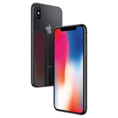 the iphone x is shown next to an image of its back and front side view