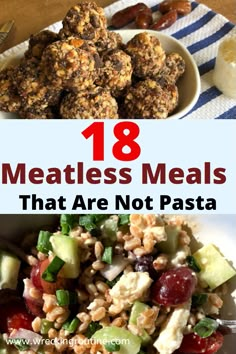 Meals Without Pasta, Meatless Meals Dinners, Meatless Dinner Ideas, Meatless Monday Meals, Lunch Bowl Recipe, Protein Vegetarian Recipes