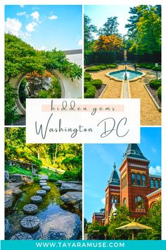 a collage of photos with the words hidden gems washington dc