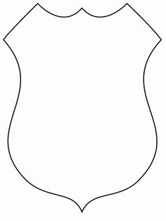 the outline of a shield with an arrow on it's side, in black and white