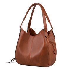 PRICES MAY VARY. 【Superior Material】: This is a very attractive vegan leather hobo purse. Made of soft and durable synthetic leather, with tear-resistant cotton lining and strong hardware. Soft, light and comfortable. 【Dimensions】: 13" (L) x 5.1" (W) x 11" (H); Magnetic snap and zippered closing, easy to open quickly. Perfectly be used as a tote bag, shoulder bag, handbag, beach bag. 【Structure】: 2 big pockets (magnetic-closure), 1 big pocket (zipper-closure), 2 interior slip pockets and 1 small Fendi Tote Bag, Victoria Secret Tote Bags, Handbag Outfit, Big Pockets, Big Pocket, Hobo Purse, Brown Leather Totes, Leather Handbags Tote, Large Shoulder Bags