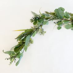 Faux Eucalyptus and Evergreen garland. Natural decor accent for stairs, mantels or tables. Life like holiday greens that stay fresh looking all season long. 72 length. Evergreen Garland, Faux Eucalyptus, Eucalyptus Garland, Creative Co Op, Deck The Halls, Go Ahead, A Table, Plant Leaves, Stairs