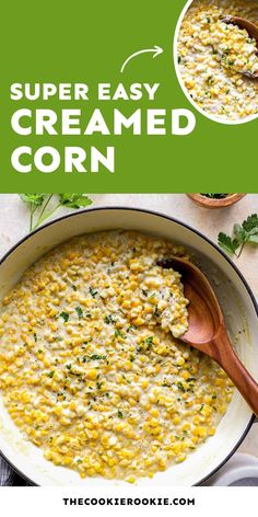 a bowl filled with corn and topped with cheese