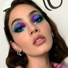 Violet Makeup, Rave Makeup, Face Beat, Eye Makeup Designs, Dope Makeup, Colorful Eye Makeup, Bold Makeup