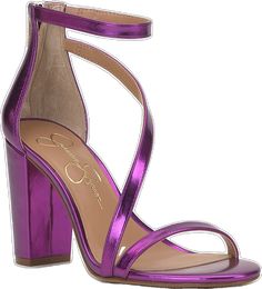 Dark Purple Heels, Purple Heels, Block Sandals, Michael Kors Fashion, Summer Handbags, Beautiful Heels, Strappy High Heels, Strap Sandals Women, Block Dress