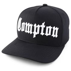 PRICES MAY VARY. High quality fabric and materials Old English Compton 3D embroidered on front and back 5 Panels, Sewn eyelets for ventilation, Stiff and pre-curved bill Adjustable plastic snap closure One Size Fits Most Trendy Apparel Shop Old English Compton City 3D Embroidered 5 Panel Snapback Cap – where timeless style meets modern comfort. Crafted with meticulous attention to detail, this cap boasts high-quality fabric and materials that ensure both durability and a comfortable fit. The ico Urban Black Fitted Hat With Embroidered Logo, Compton Hat, Urban Six-panel Snapback Hat With Embroidered Logo, Black Six-panel Fitted Hat With Embroidered Logo, Black Embroidered Logo Six-panel Snapback Hat, Black Six-panel Snapback Hat With Logo Patch, Old English, Cool Hats, Snapback Cap