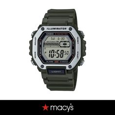 in stock Classic Outdoor Watch With Stopwatch, Outdoor Watches With Rectangular Dial, Classic Digital Watch With Stopwatch For Outdoor, Classic Outdoor Digital Watch With Stopwatch, Green Sports Watch With Round Dial, Green Sports Watch With Analog Display, Resin Watch, Used Watches, Digital Watch