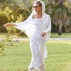 "Soft and gentle beautiful off white shawl will serve you as a wonderful ritual robe or kimono.  It is handmade from an ethically sourced limited edition off white cotton knits fabric. We made it in two option: kimono with no hood and a hooded kimono style.  Both styles look great and can be wrapped around the body for the meditation, silent sitting, sound and ceremony journeys.  The source of fabric was limited and only a few pieces are being made from it.  Material: ethically sourced limited e Traditional White Shawl For Summer, Traditional White Summer Shawl, White Bohemian Shawl Dupatta, Bohemian White Wraps For Wedding, Hooded Kimono, White Shawl, Happy To Meet You, Small Boutique, Kundalini Yoga