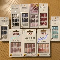 Assortment Of 9 Press On Nails Impress -4 Short -1 Medium -1 Oval Edition Kiss Gel Fantasy Collection -1 Medium -1 Long 1 Kiss Voguish Fantasy Multi-Colored Medium $10 Each Listing Price Is If You Want Them All. I Send Free Gifts With Every Purchase New To Poshmark? Sign Up With Code Beautybasics_xo & Receive $10 Off! Kiss Press On Nails Short, Kiss Nails Press On, Kiss Xl Press On Nails, Kiss Acrylic Nail Kit, Kiss Impress Press On Nails, Kiss Press On Nails, Impress Nails, Opi Colors, Silver Glitter Nails