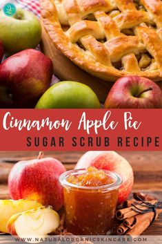 Who doesn't love the smell of a fresh homemade apple pie? Try our DIY sugar scrub recipe to reveal beautiful, healthier skin. #fallskincare #diysugarscrub #diyskincare #winterskincare #Thanksgiving Fall Sugar Scrub, Sugar Scrub Homemade Recipe, Diy Sugar Scrub, Fall Skincare, Diy Sugar Scrub Recipe, Diy Serum, Homemade Apple Pie, Autumn Skincare, Goats Milk Lotion