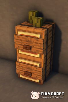 an image of a minecraft chest with three drawers