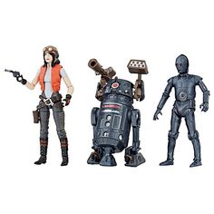 three action figures are shown in the same style as they appear to be from star wars