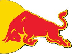 the red bull logo is shown on a white background