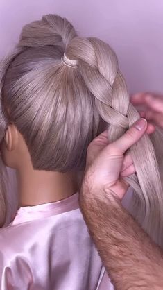 Joseph I'Anson | Looking for a cute half up style? Then you need this tutorial easily create this twisted halfup style in minutes…. 🤍 L’IMAGE Mannequin -... | Instagram Cute Ponytails, Hair Art, Half Up