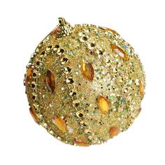 a gold ornament with lots of small jewels